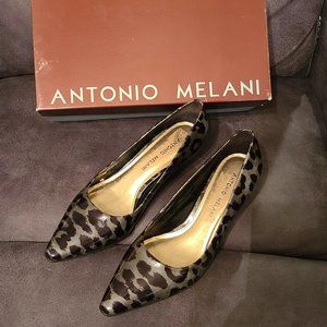 Antonio Melani Grey and Black Animal Print. Size 6